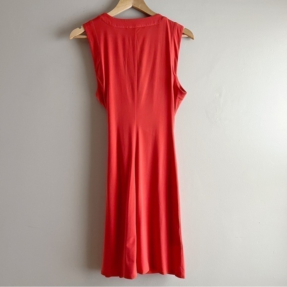 NWT BCBGMAXAZRIA • Faux Wrap Sleeveless Dress in Red Clay‎ Orange, Size Small - Picture 11 of 12
